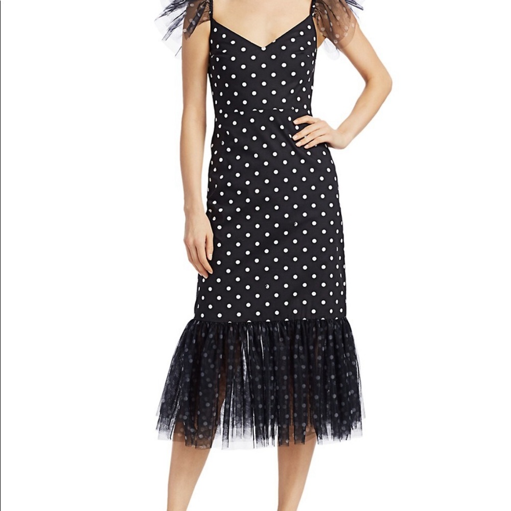 STAUD Tulle Midi Dress
